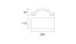Flag aplique de pared 280 mm.exterior